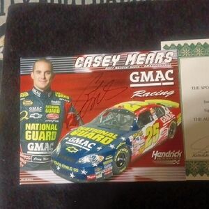 2007 Casey Mears Autographed Post Card